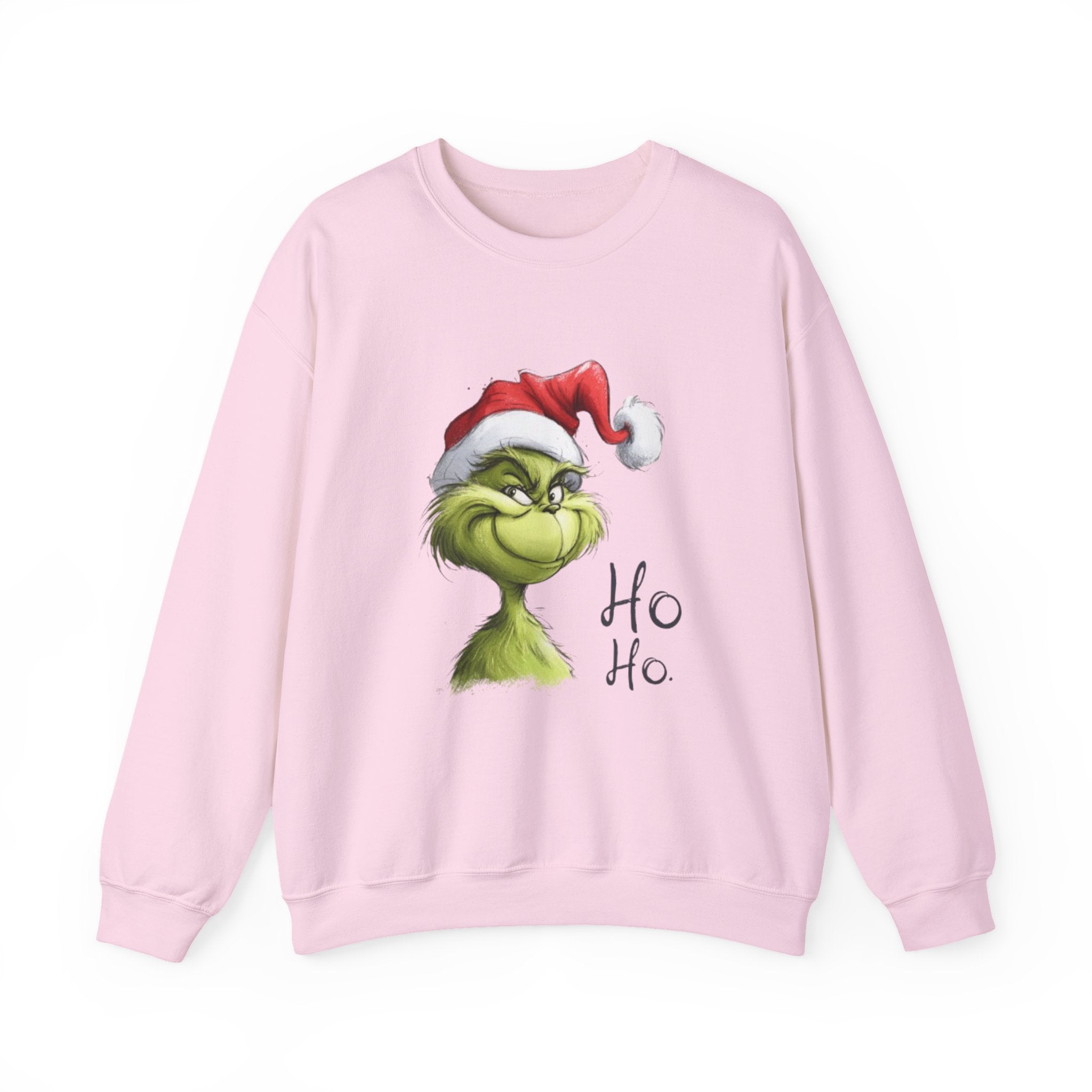 Grinch Santa Crewneck Sweatshirt — 'Ho Ho' Holiday Sweater