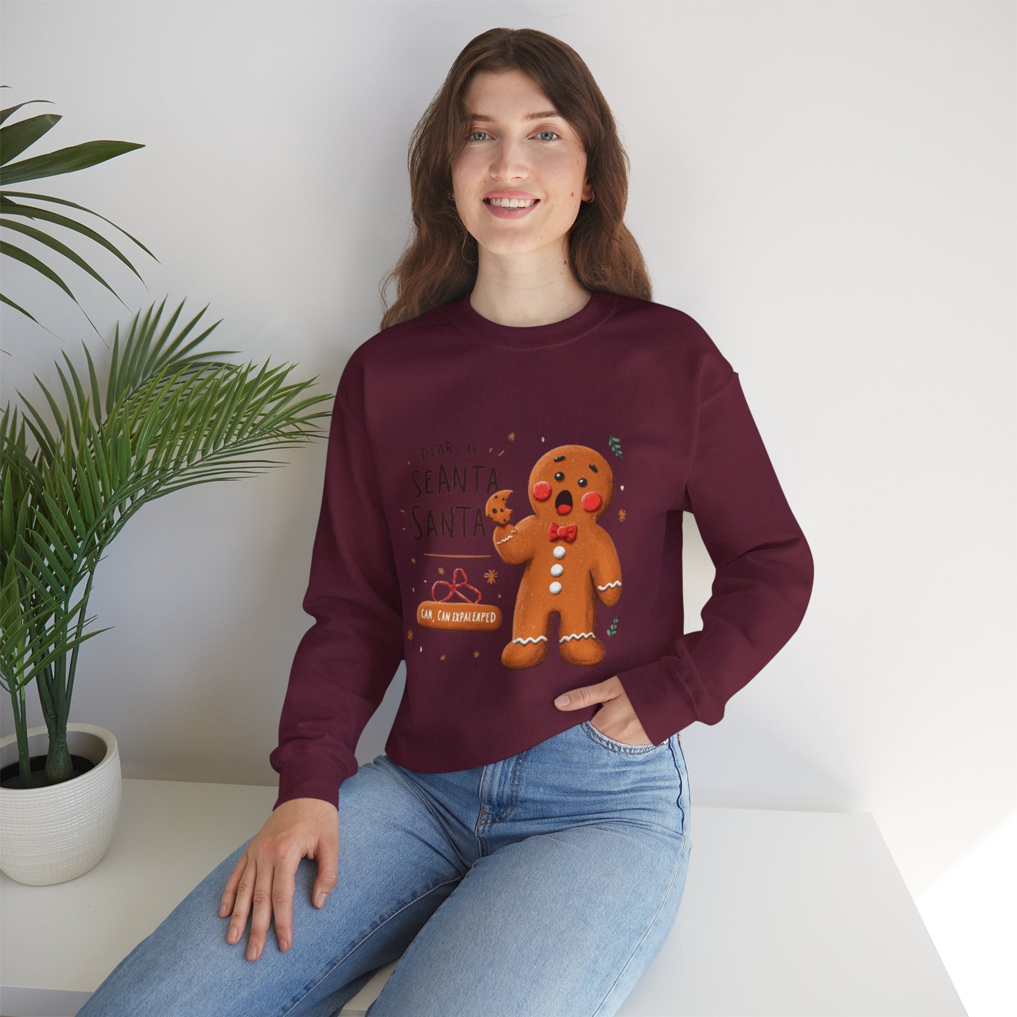 Gingerbread Cookie "Dear Santa" Crewneck Sweatshirt