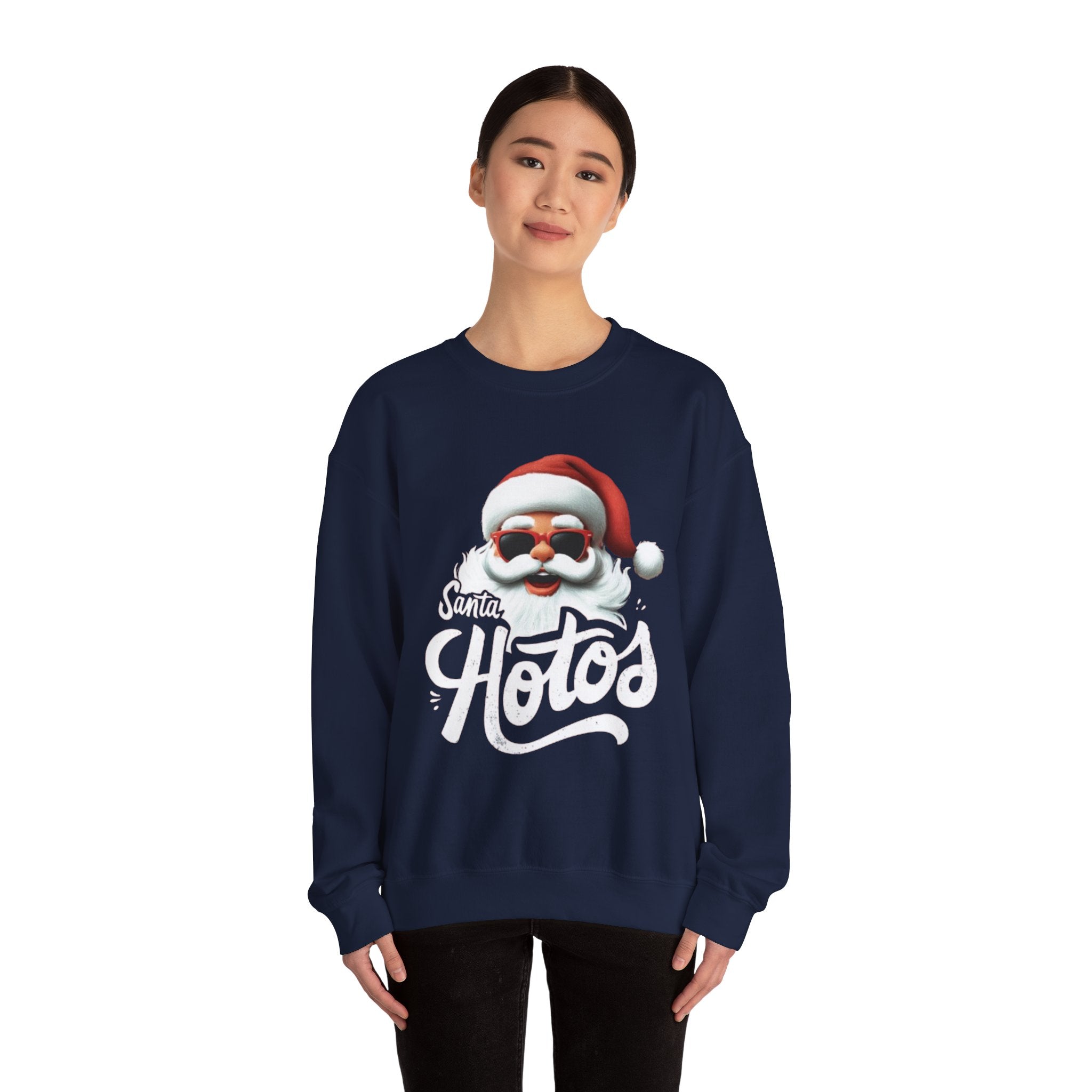 Santa Hotos Sweatshirt – Funny Christmas Santa Photo Crewneck