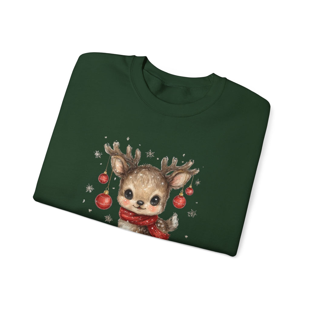 Cute Reindeer 'Little Helper' Sweatshirt – Kids Christmas Crewneck
