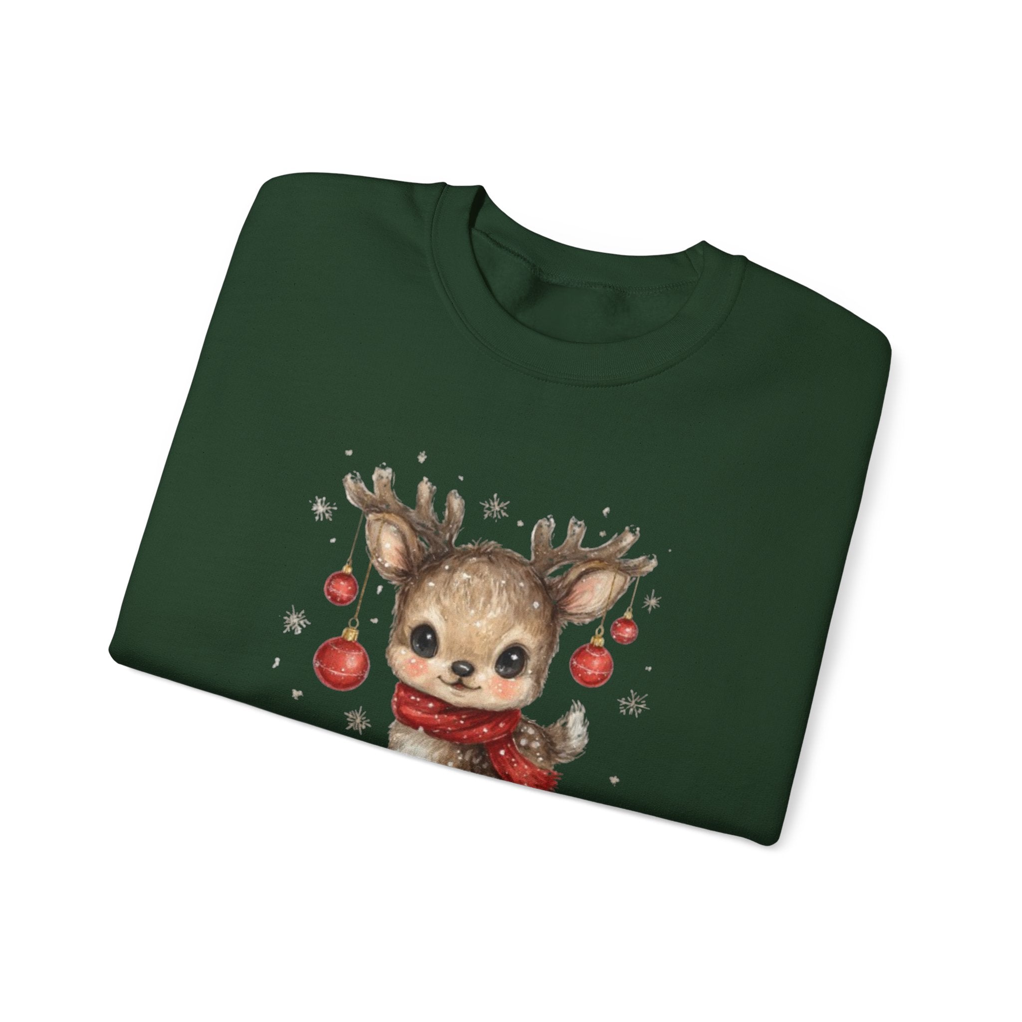 Cute Reindeer 'Little Helper' Sweatshirt – Kids Christmas Crewneck