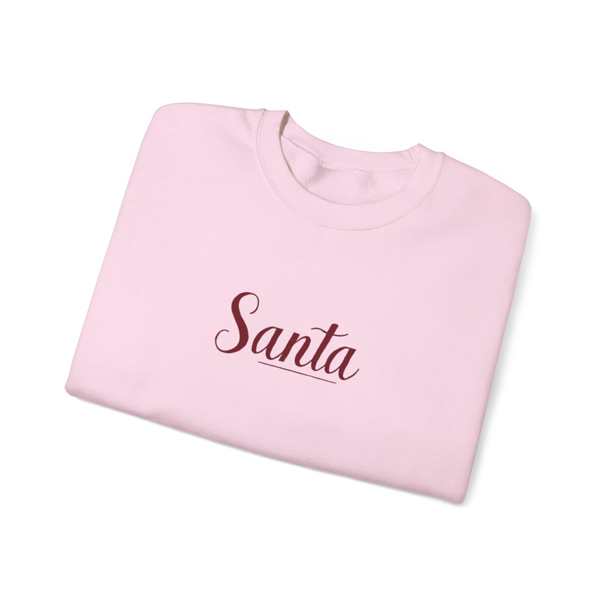 Santa Script Crewneck Sweatshirt — Minimal Christmas Pullover