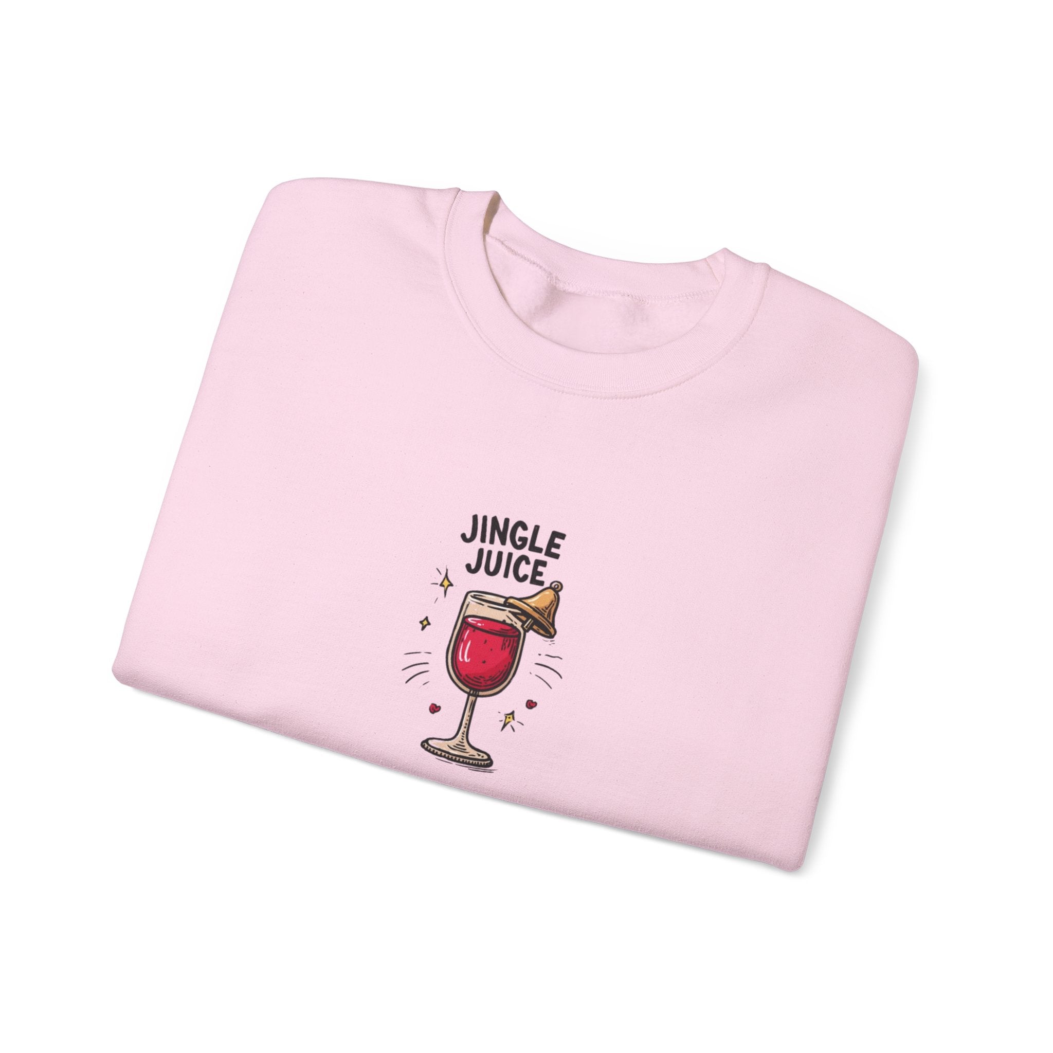 Crewneck Sweatshirt – "Jingle Juice" Wine Glass Holiday Graphic