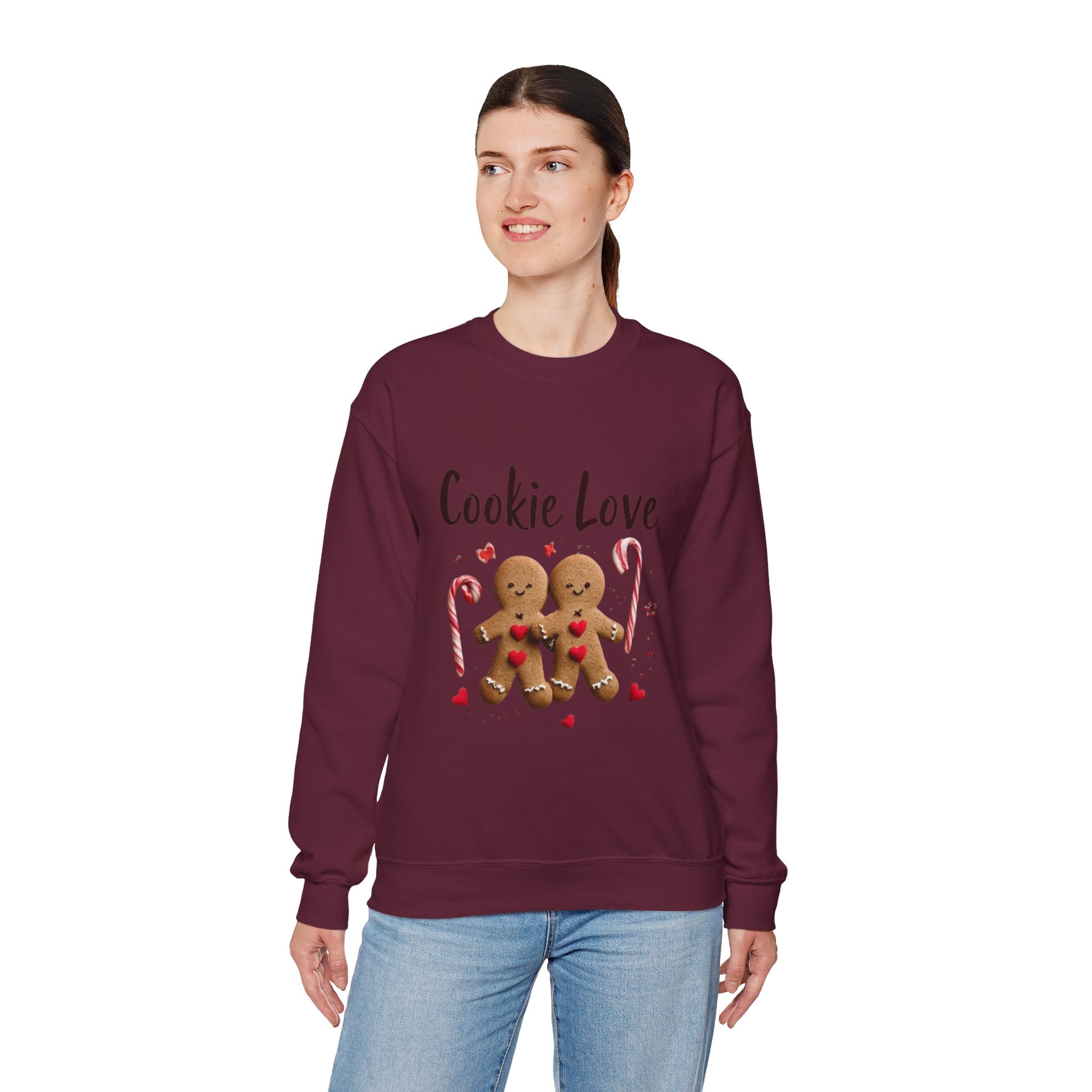 Cookie Love Sweatshirt — Cute Gingerbread Couple Holiday Crewneck