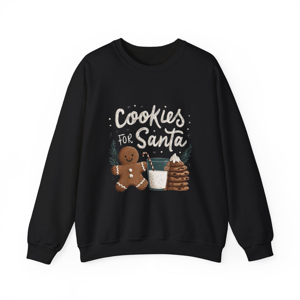 Cookies for Santa Sweatshirt — Christmas Gingerbread Holiday Crewneck