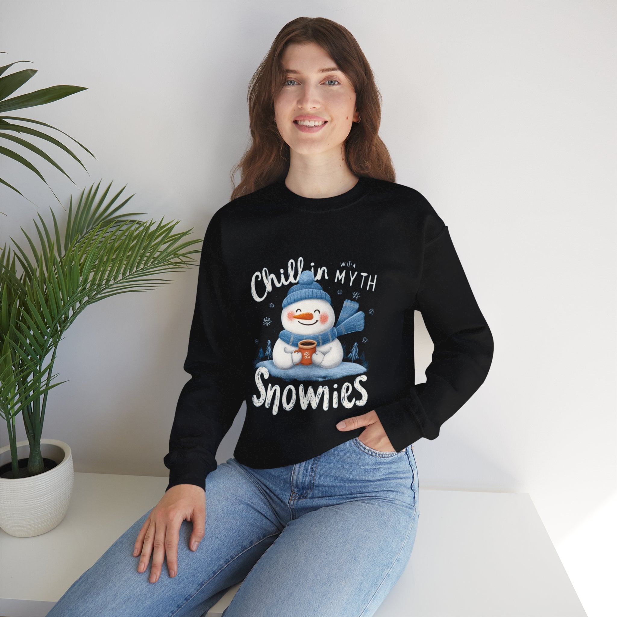 Snowman Sweatshirt — "Chillin' With My Snowmies" Cozy Winter Crewneck