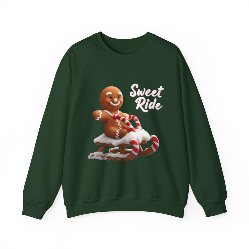 Gingerbread Sled Sweatshirt — "Sweet Ride" Holiday Crewneck