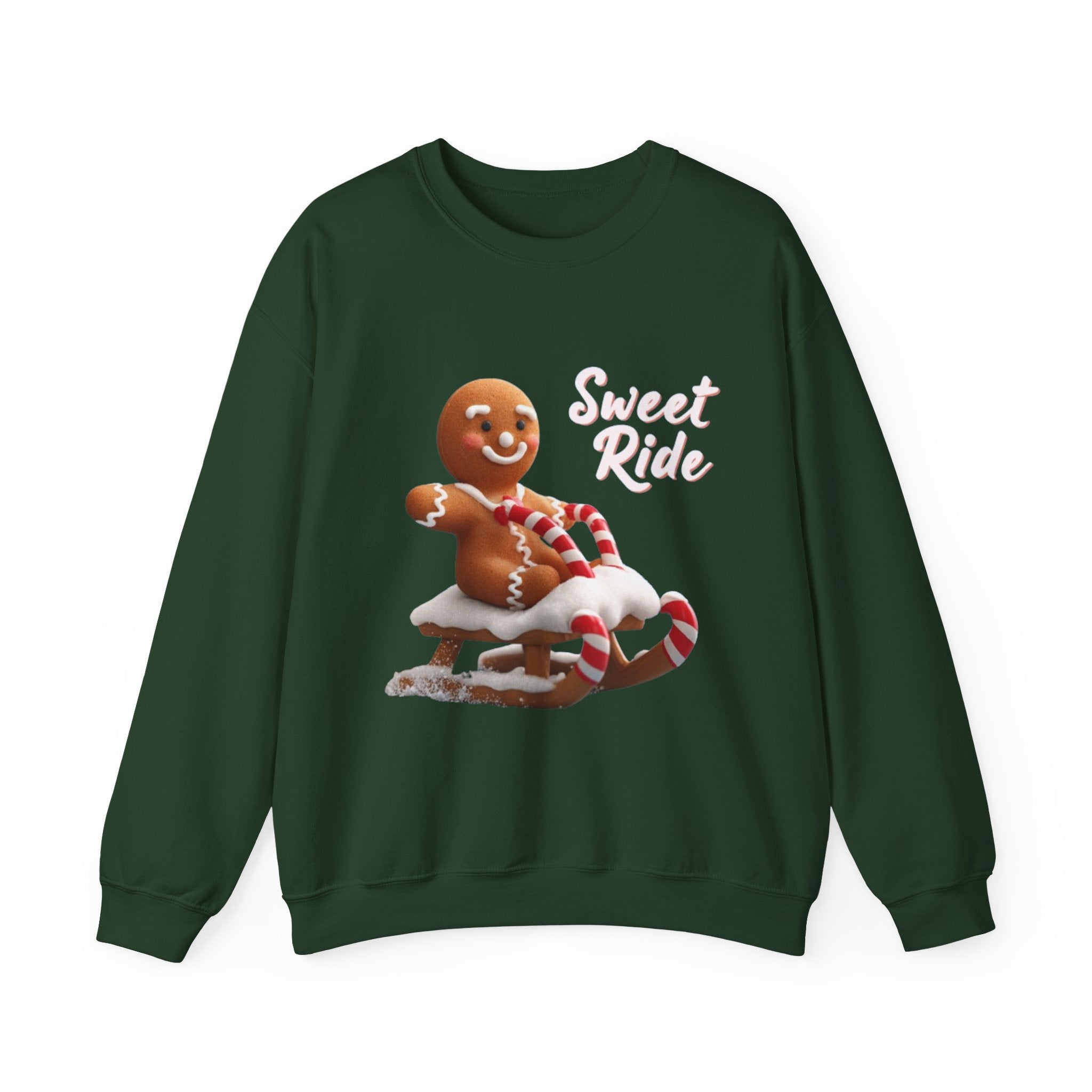 Gingerbread Sled Sweatshirt — "Sweet Ride" Holiday Crewneck