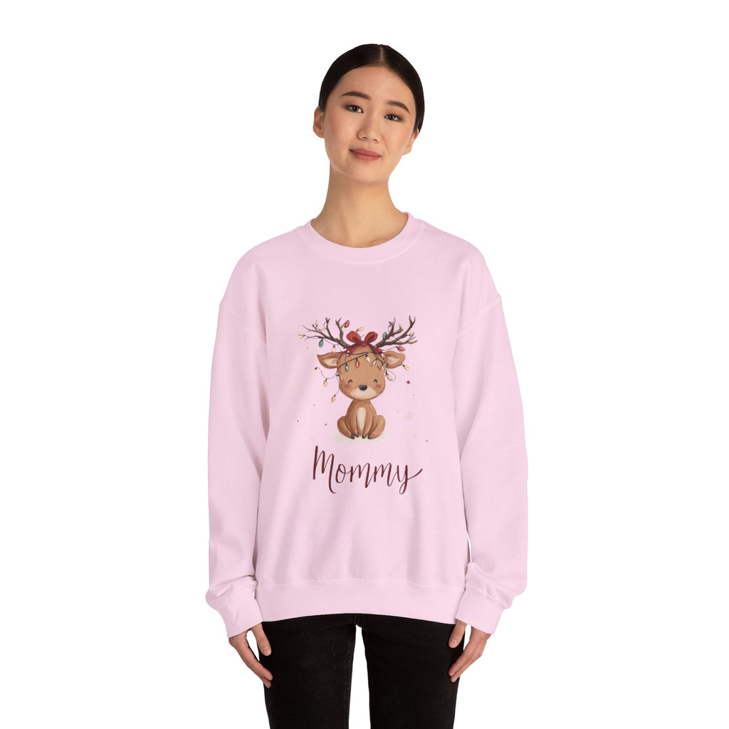 Mommy Reindeer Sweatshirt — Cute Woodland Mama Holiday Crewneck