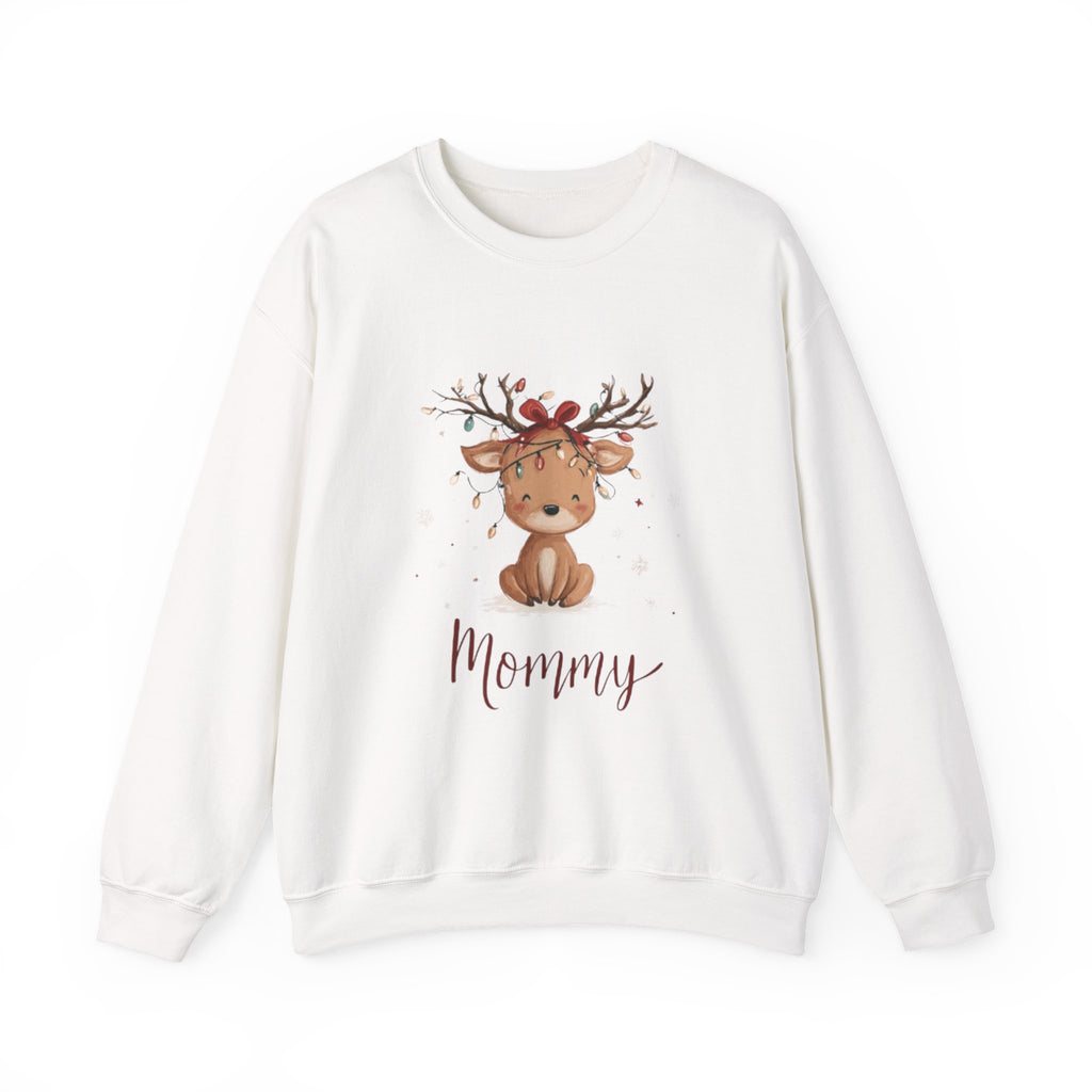 Mommy Reindeer Sweatshirt — Cute Woodland Mama Holiday Crewneck