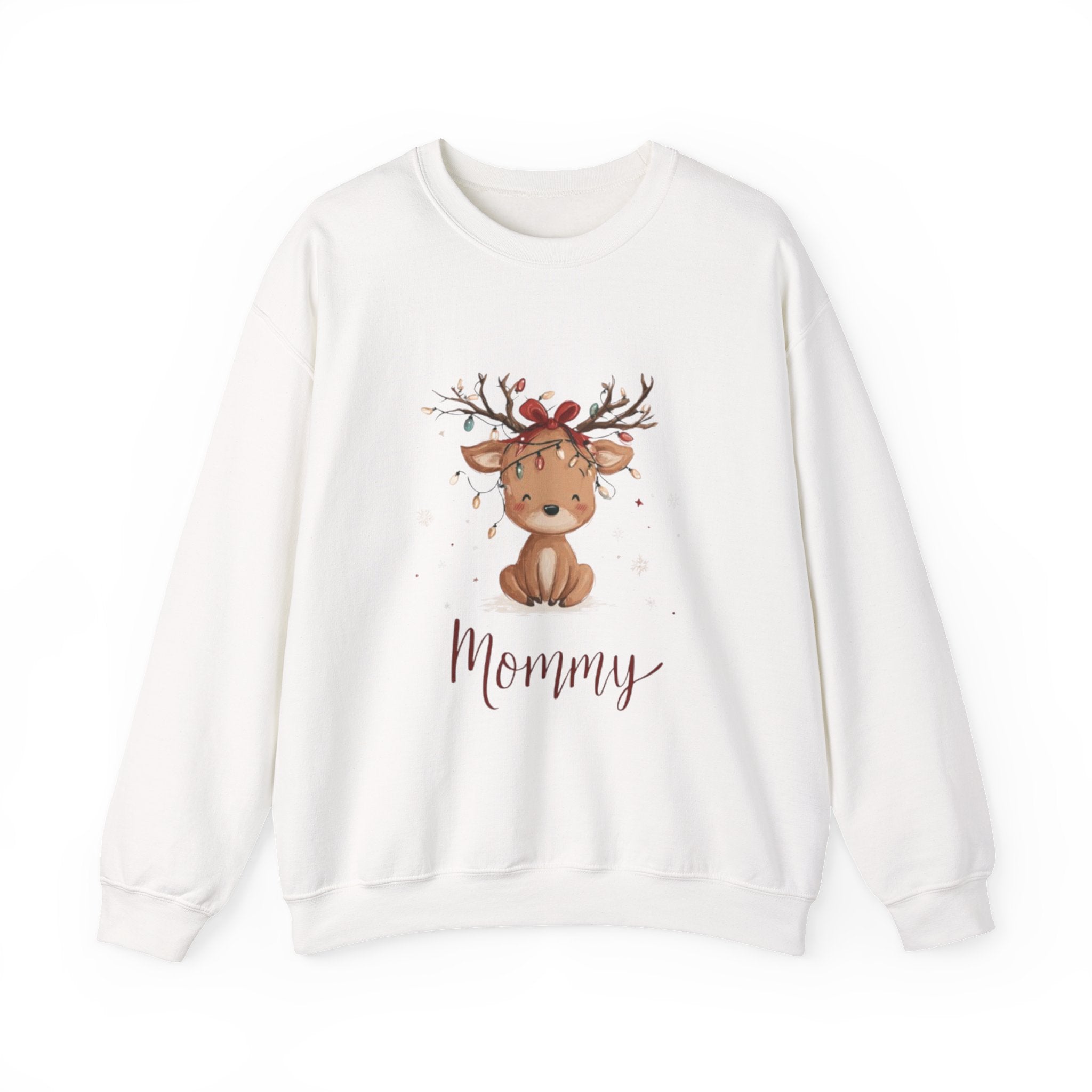 Mommy Reindeer Sweatshirt — Cute Woodland Mama Holiday Crewneck