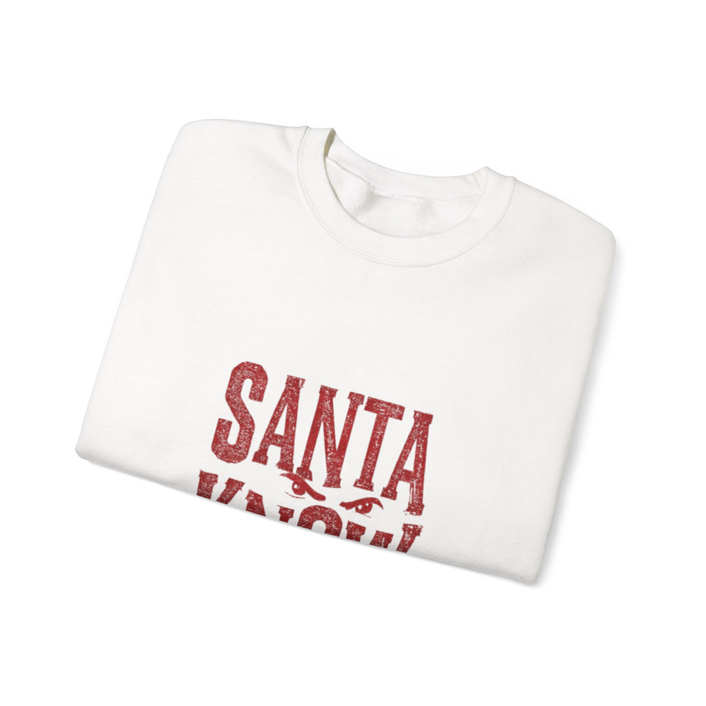 Santa Know Sweatshirt – Funny Holiday Crewneck Saying "Santa Know What You W's Doin'"