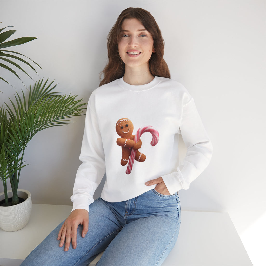 Gingerbread Candy Cane Crewneck Sweatshirt