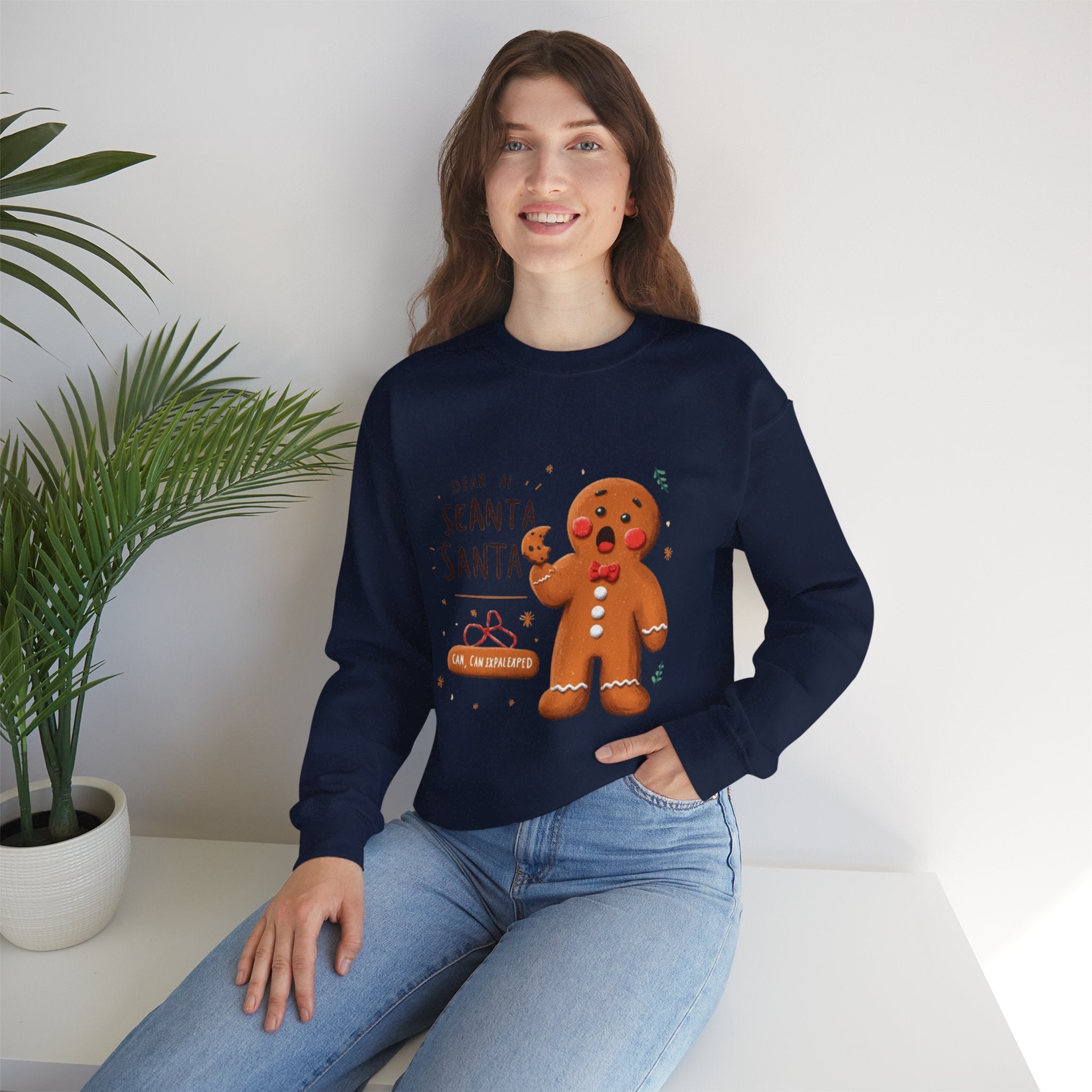 Gingerbread Cookie "Dear Santa" Crewneck Sweatshirt