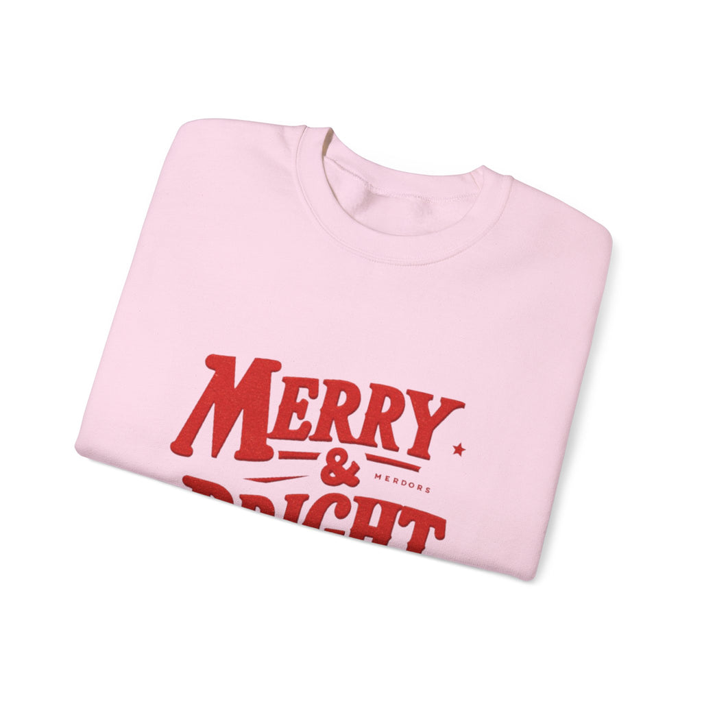 Merry & Bright Sweatshirt — Holiday Crewneck Pullover