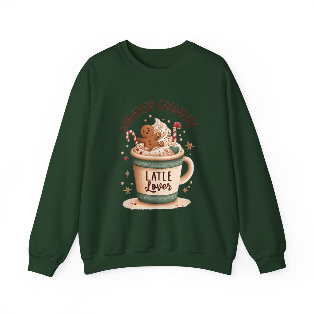 Gingerbread Hot Cocoa Sweatshirt — "Ginger Beer Grownrath" Latte Lover Crewneck