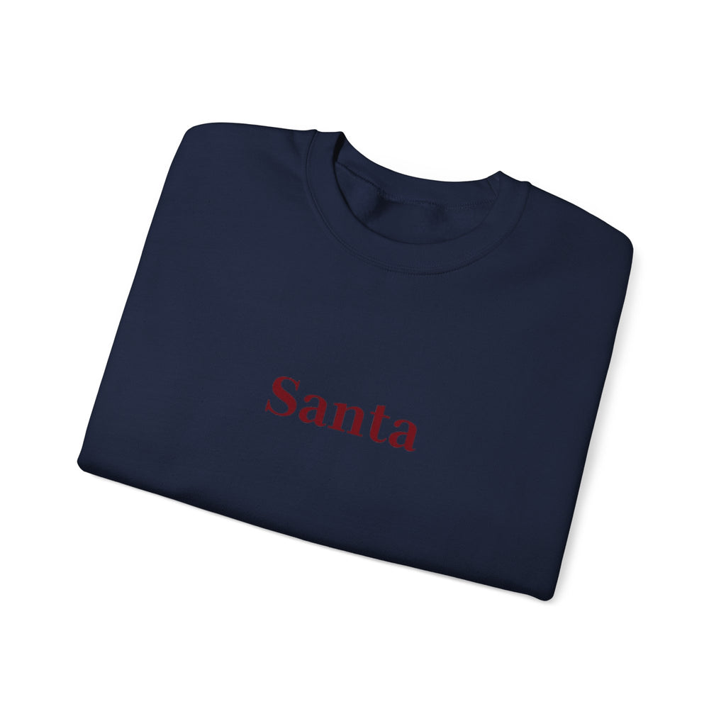 Santa Crewneck Sweatshirt — Minimal Holiday Pullover