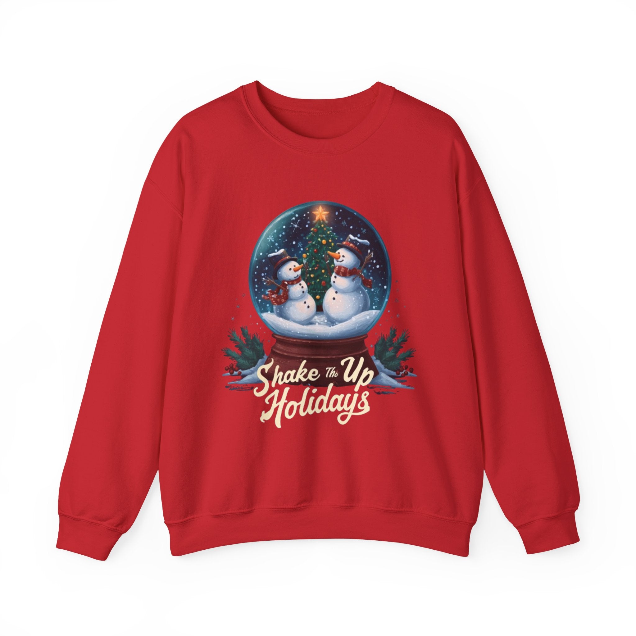 Snow Globe Snowmen Crewneck Sweatshirt — "Shake Me Up Mommy" Holiday Sweatshirt