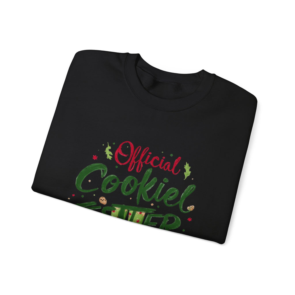 Crewneck Sweatshirt - "Official Cookie Tester" Elf Legs Christmas Holiday Sweater