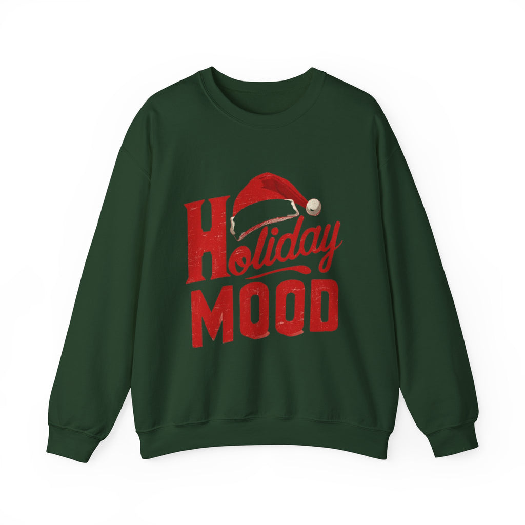 Holiday Mood Sweatshirt – Festive Santa Hat Christmas Crewneck