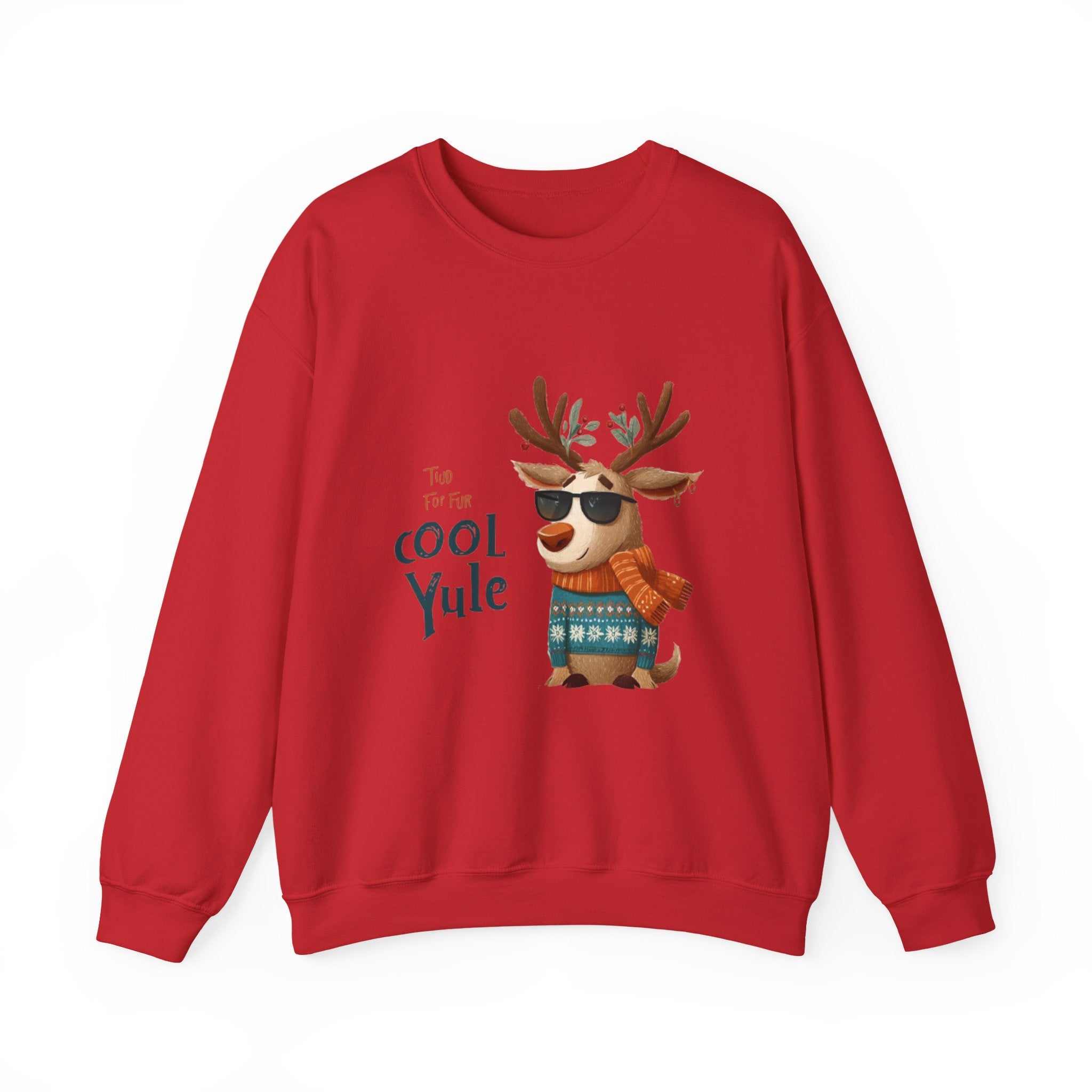Reindeer 'Cool Yule' Crewneck Sweatshirt — Cute Holiday Graphic