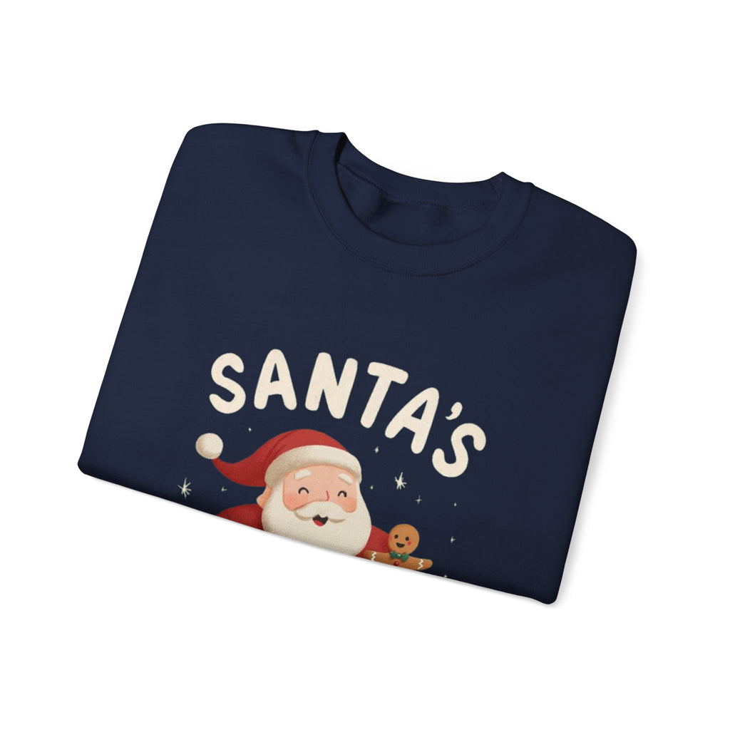 Santa's Favorite Snack Crewneck Sweatshirt — Cute Christmas Santa Cookie Sweatshirt