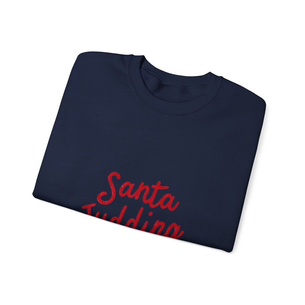 Santa Judging Crewneck Sweatshirt — Funny Christmas Holiday Sweatshirt ("Santa Judging, Stop Me")