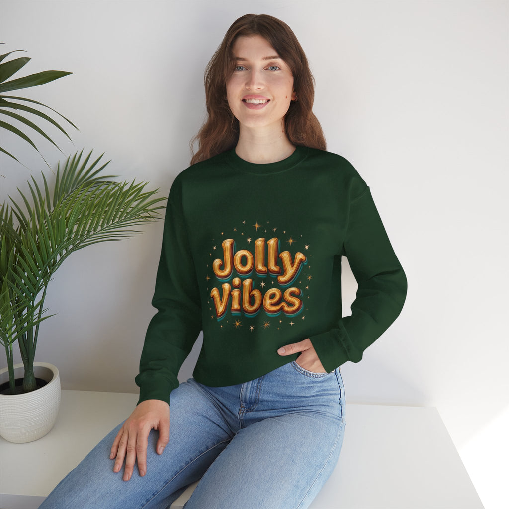 Jolly Vibes Sweatshirt – Cozy Holiday Graphic Crewneck