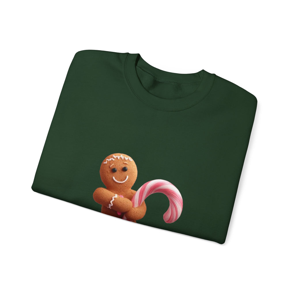 Gingerbread Candy Cane Crewneck Sweatshirt