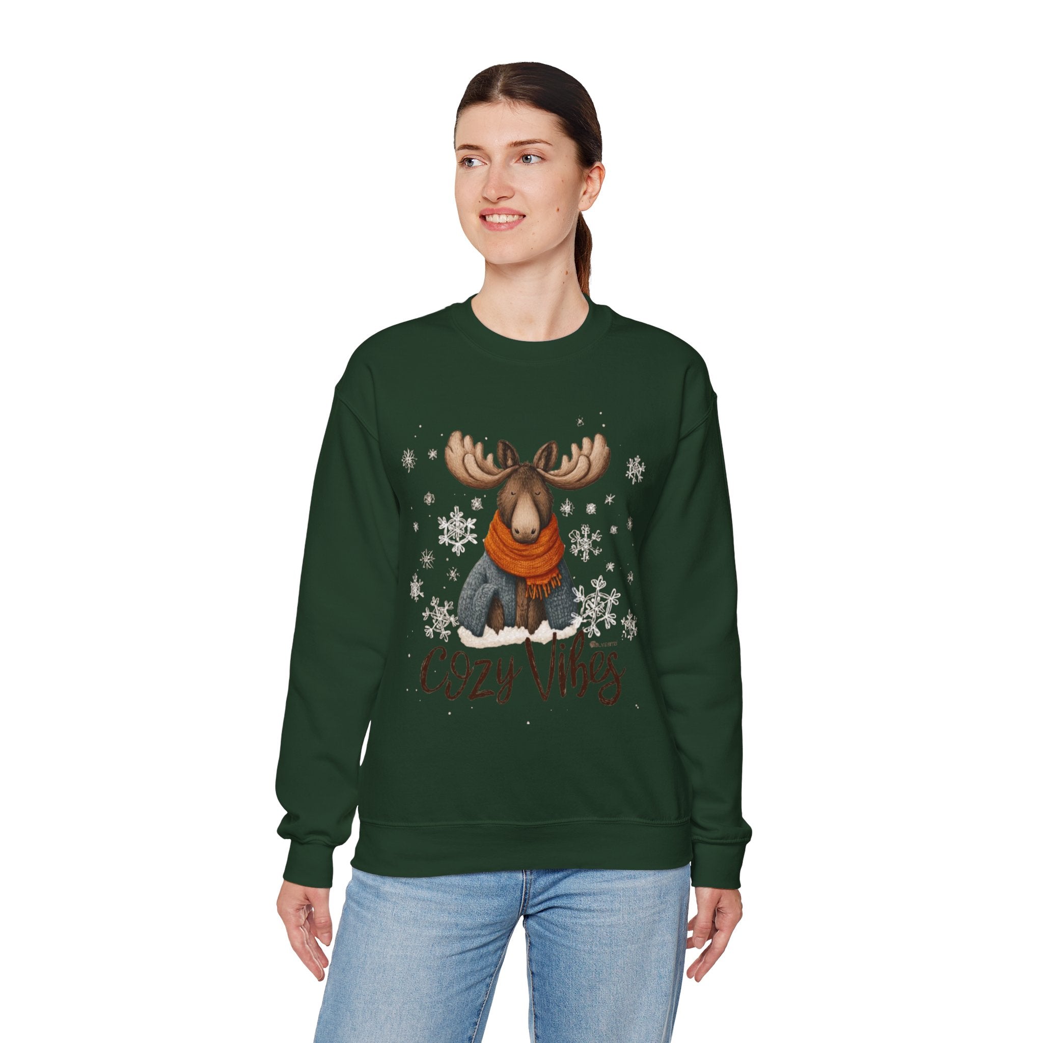 Cozy Vibes Moose Sweatshirt