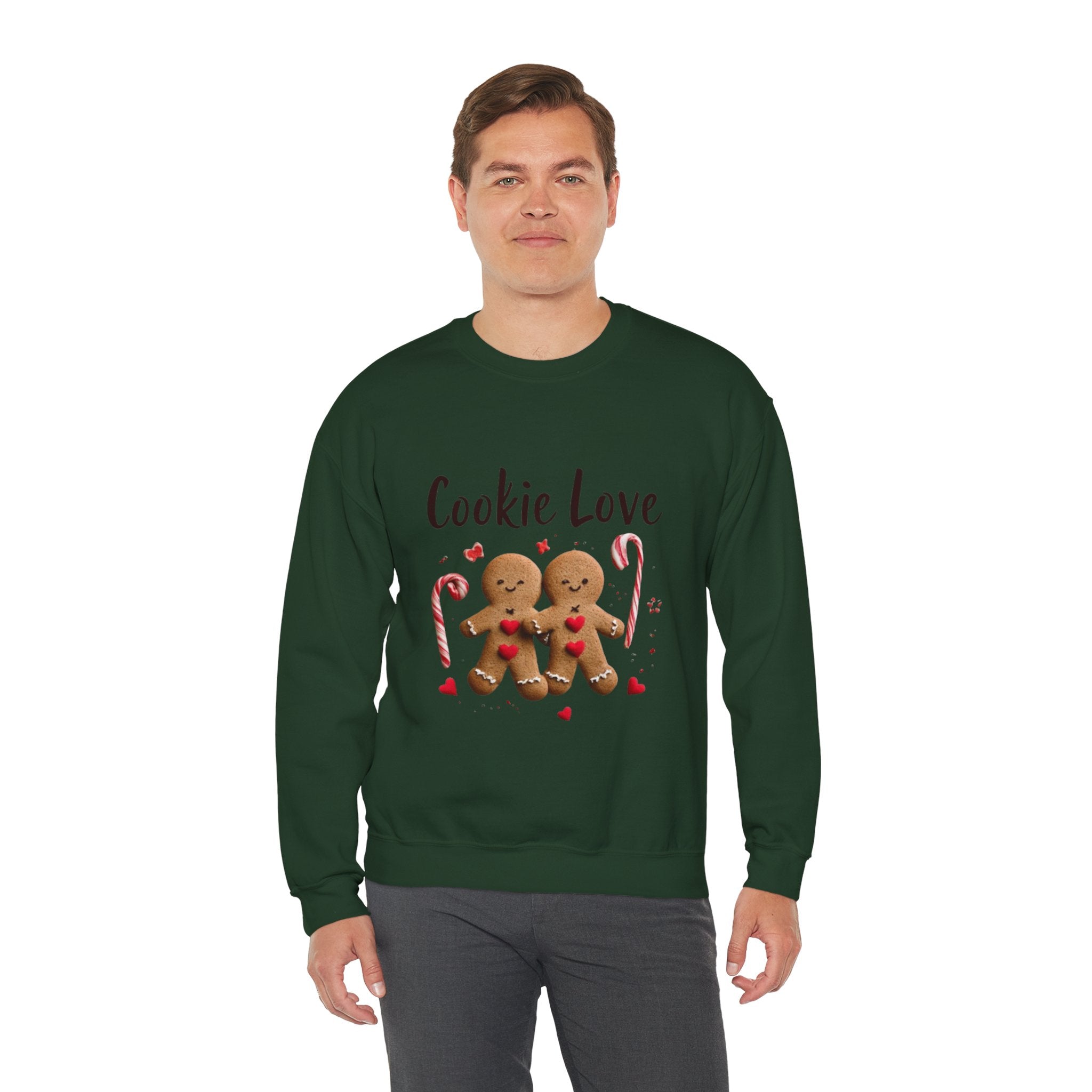 Cookie Love Sweatshirt — Cute Gingerbread Couple Holiday Crewneck