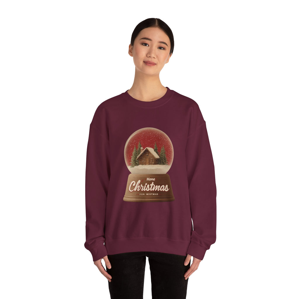 Christmas Snow Globe Crewneck Sweatshirt — “Home for Christmas” Holiday Sweatshirt