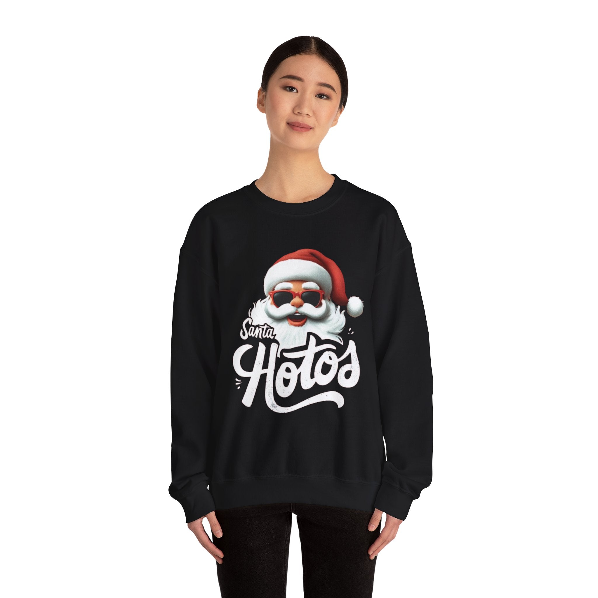 Santa Hotos Sweatshirt – Funny Christmas Santa Photo Crewneck