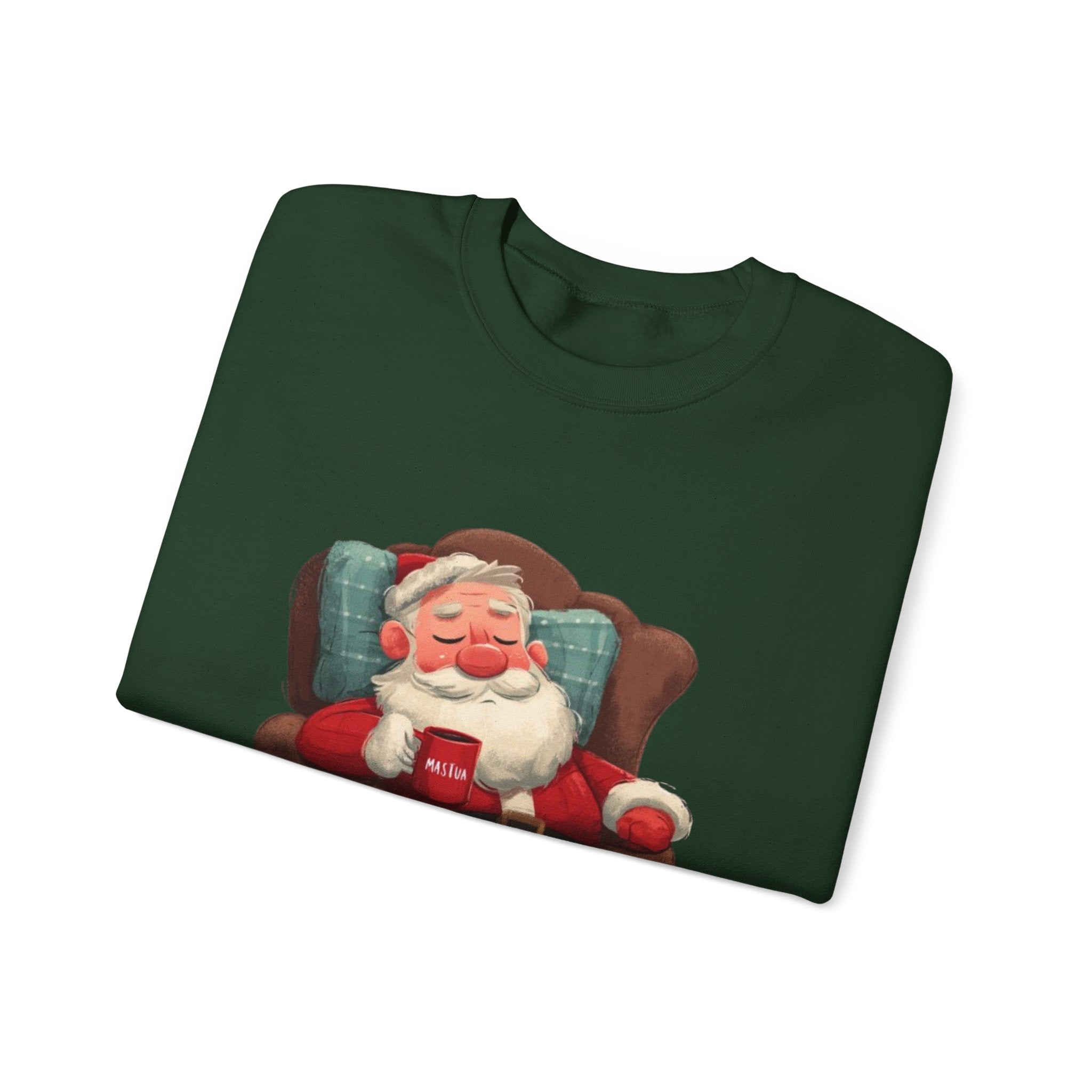 Crewneck Sweatshirt — "Resting Claus Face" Santa Holiday Graphic