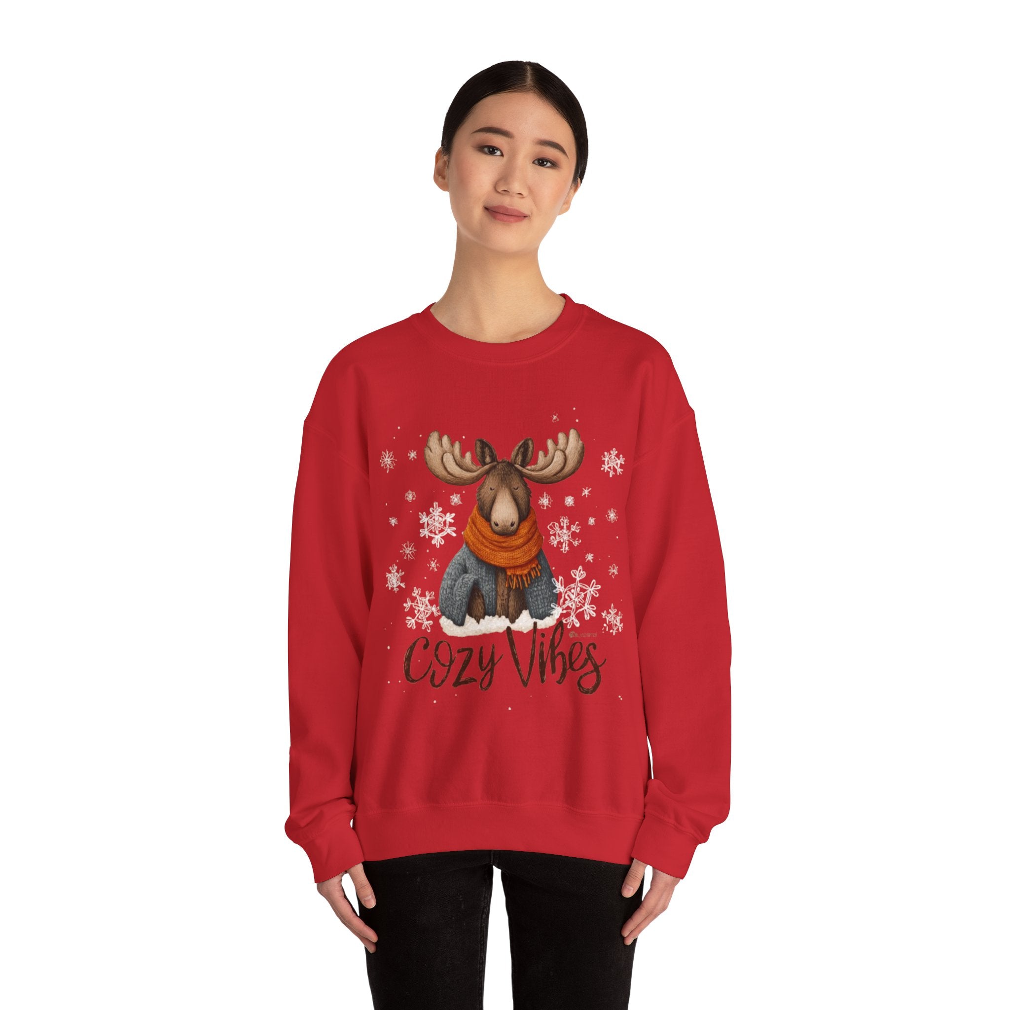 Cozy Vibes Moose Sweatshirt