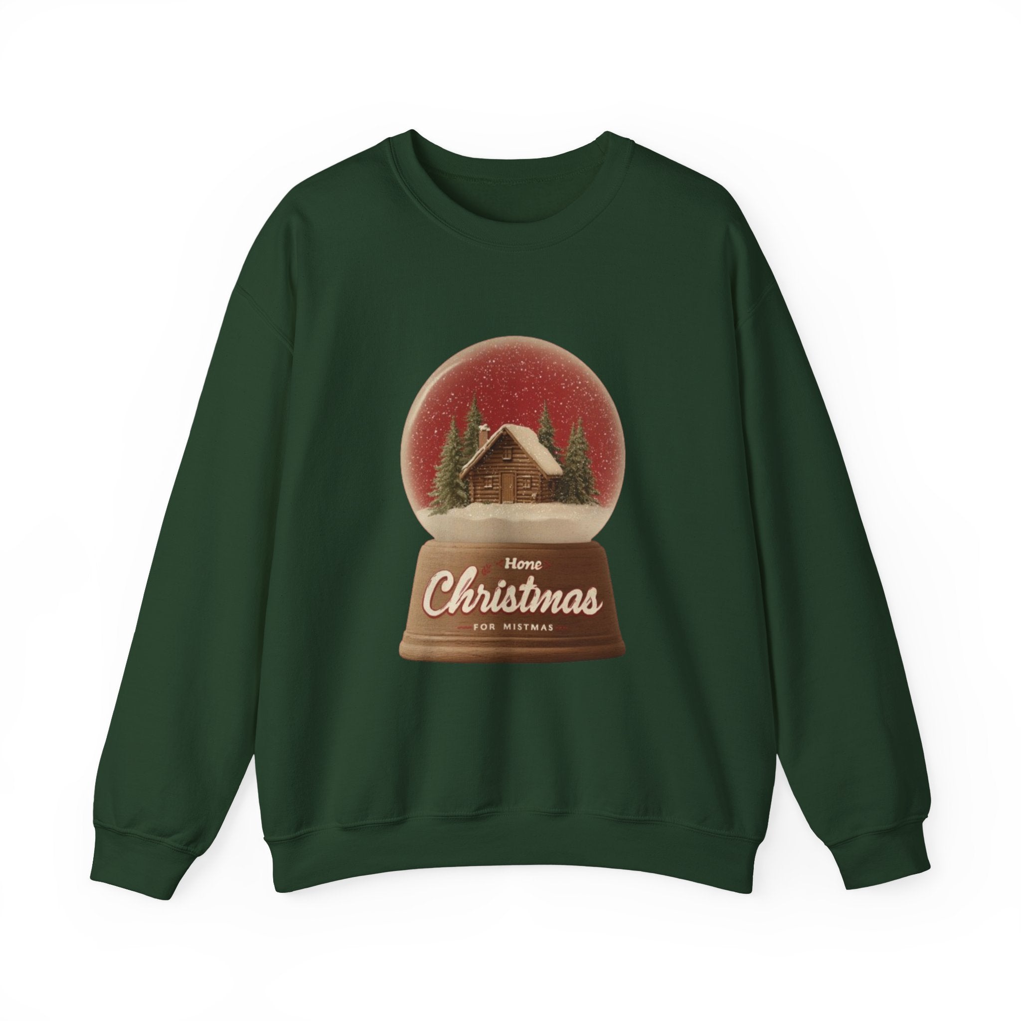 Christmas Snow Globe Crewneck Sweatshirt — “Home for Christmas” Holiday Sweatshirt