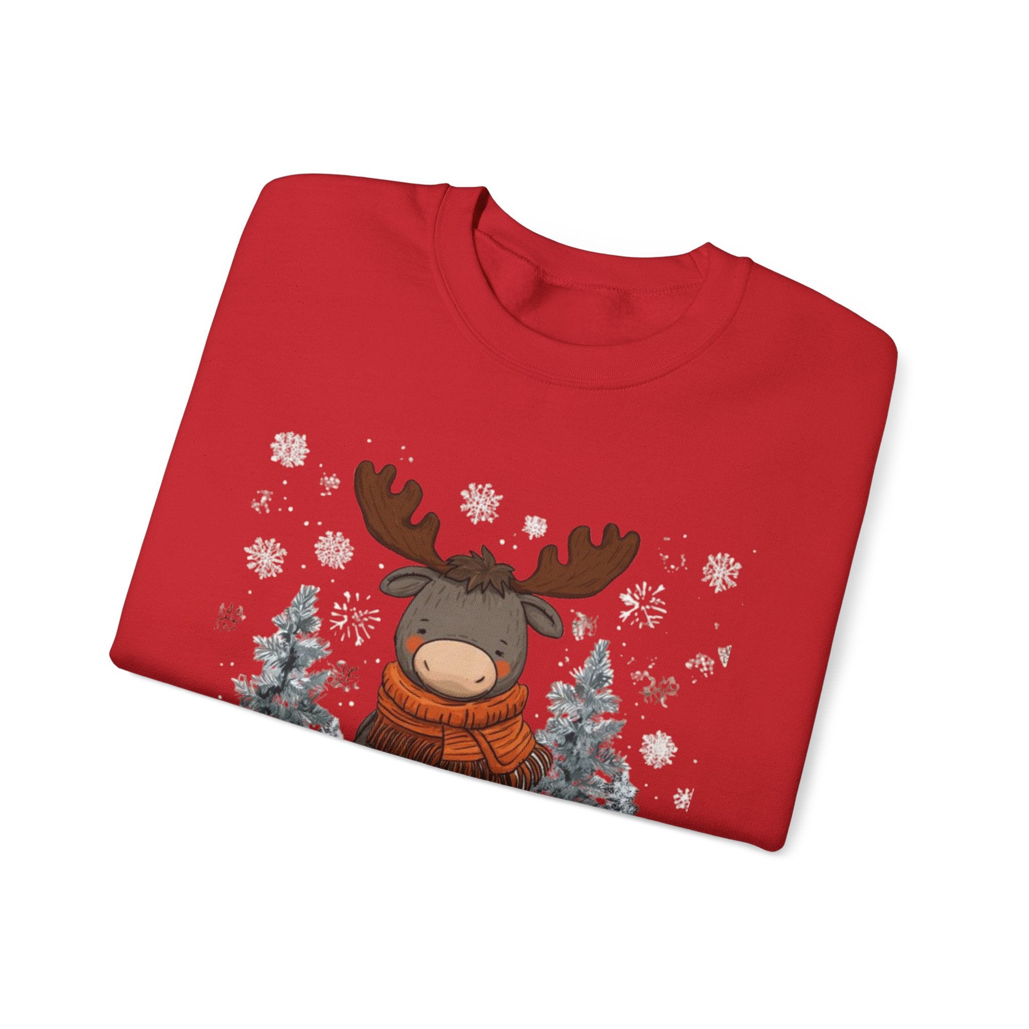 Cozy Vibes Only Sweatshirt — Cute Winter Moose Crewneck
