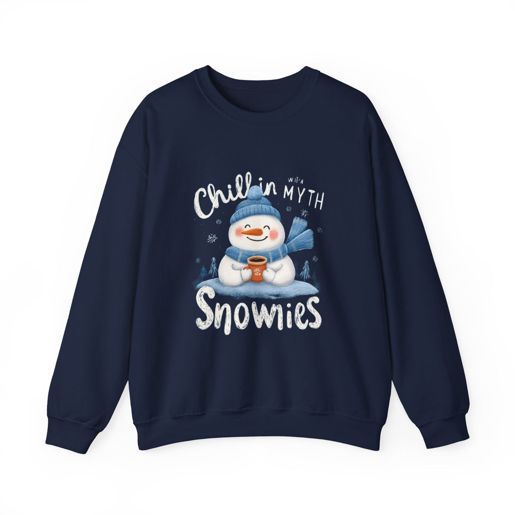 Snowman Sweatshirt — "Chillin' With My Snowmies" Cozy Winter Crewneck