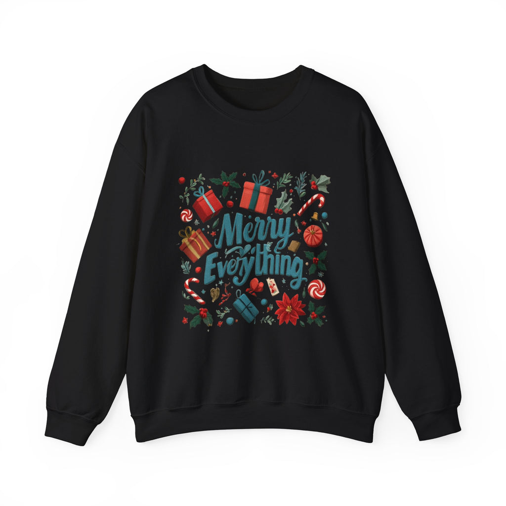Crewneck Sweatshirt - Merry Everything Holiday Graphic Sweatshirt