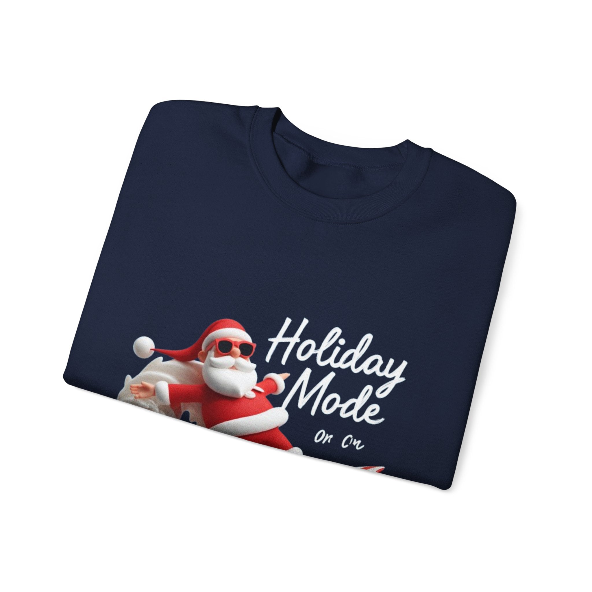 Santa Surfing Candy Cane Crewneck Sweatshirt