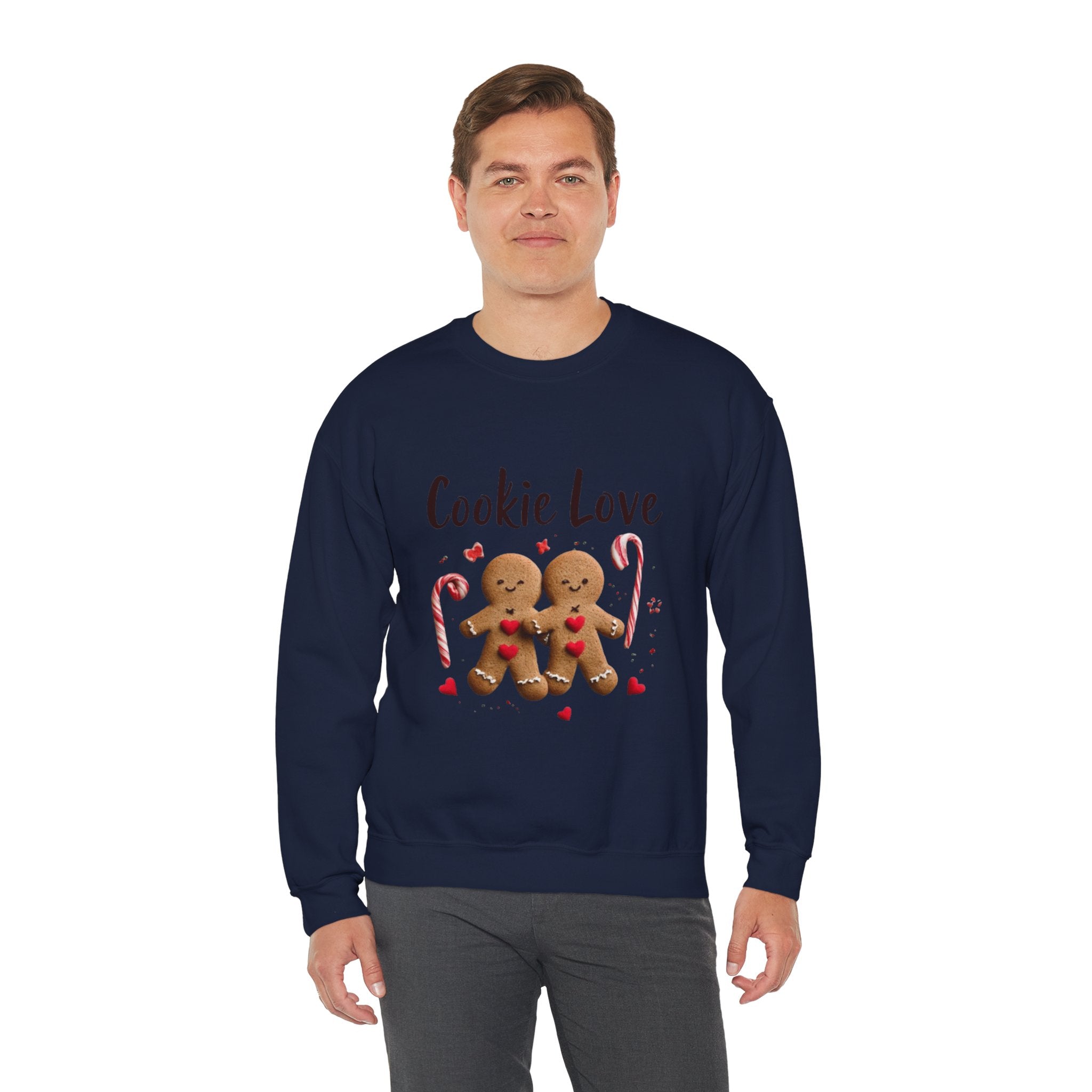 Cookie Love Sweatshirt — Cute Gingerbread Couple Holiday Crewneck
