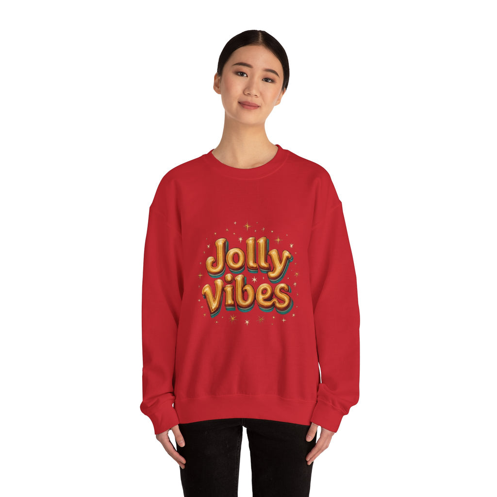 Jolly Vibes Sweatshirt – Cozy Holiday Graphic Crewneck
