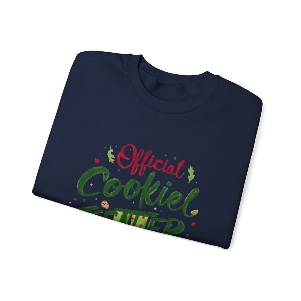 Crewneck Sweatshirt - "Official Cookie Tester" Elf Legs Christmas Holiday Sweater