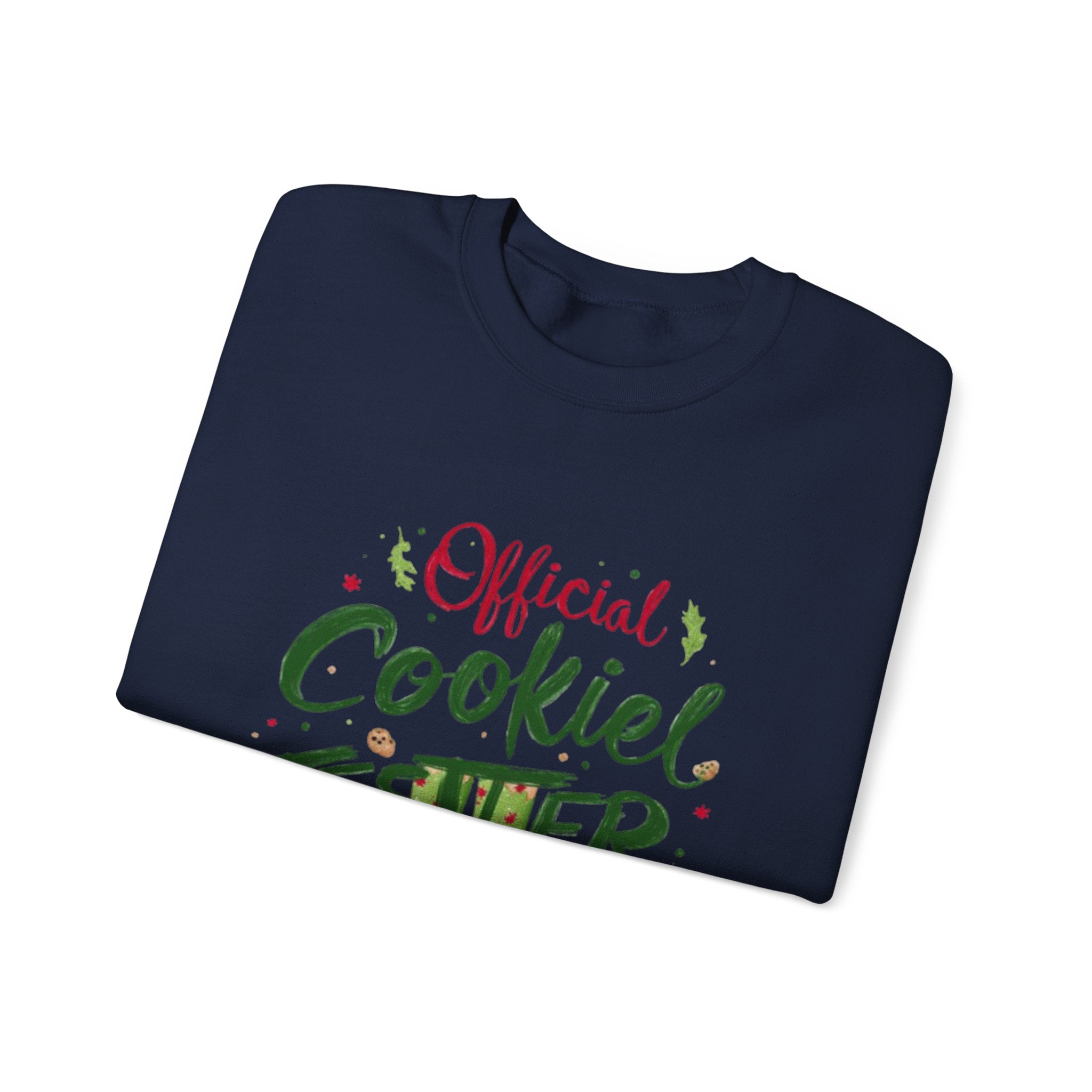 Crewneck Sweatshirt - "Official Cookie Tester" Elf Legs Christmas Holiday Sweater