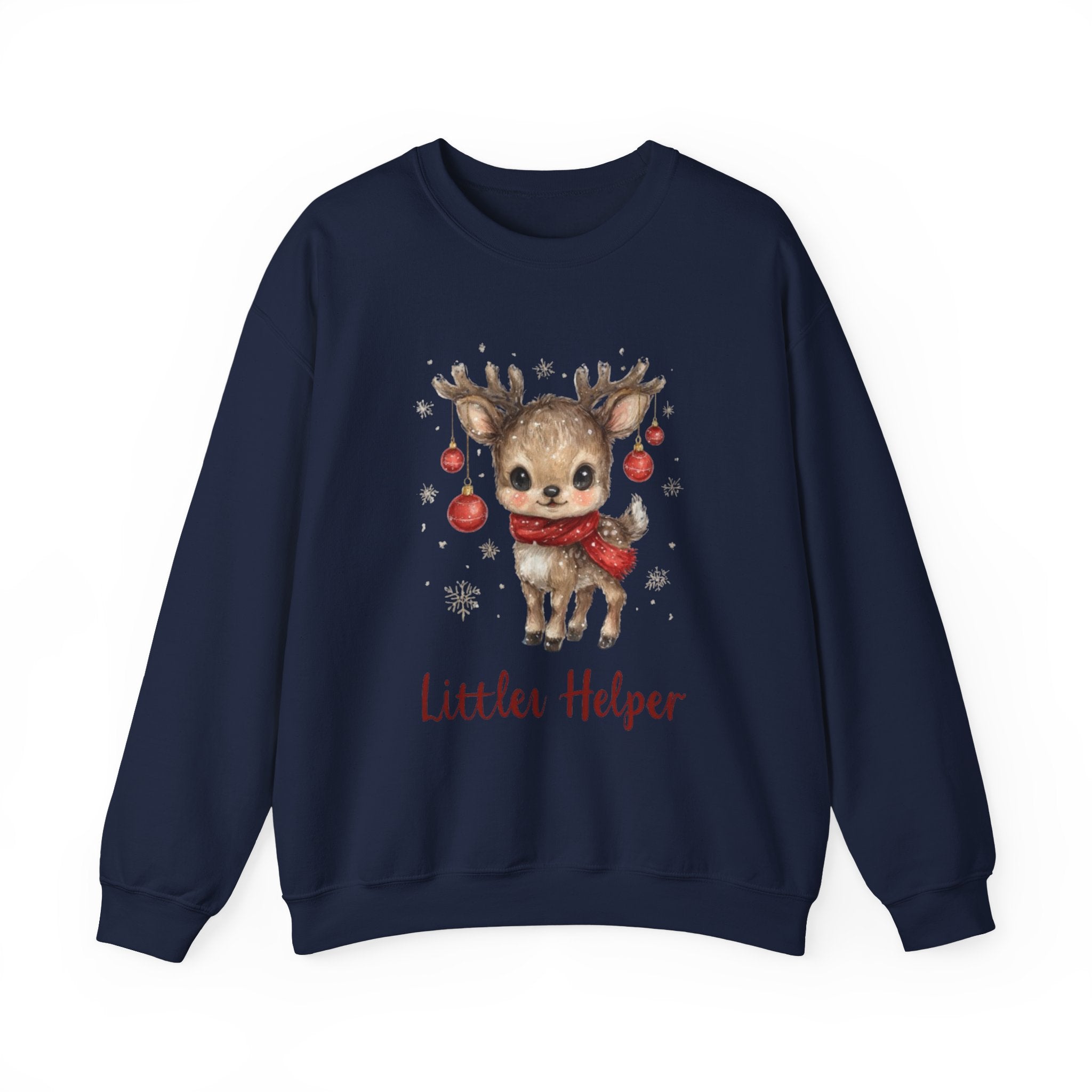 Cute Reindeer 'Little Helper' Sweatshirt – Kids Christmas Crewneck