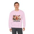 Christmas Crewneck Sweatshirt — Cute Reindeer, Bear & Snowman Holiday Pullover