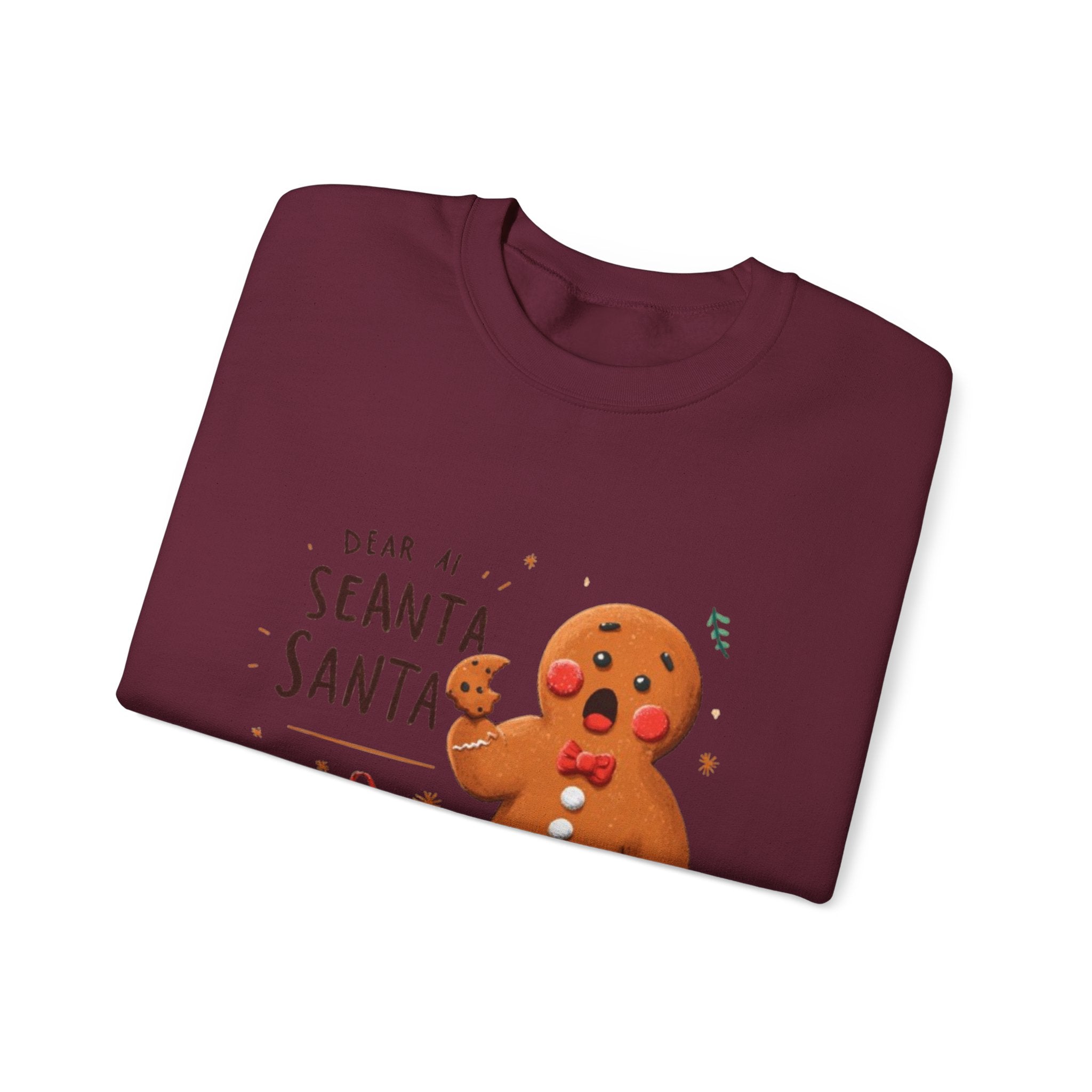 Gingerbread Cookie "Dear Santa" Crewneck Sweatshirt
