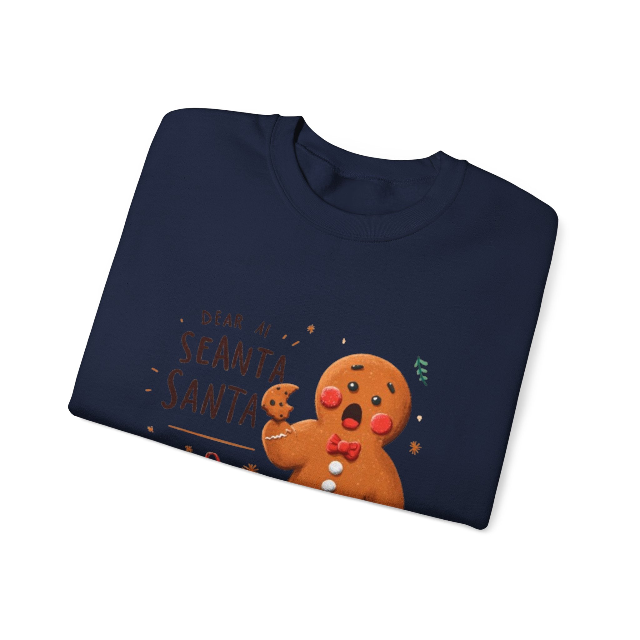 Gingerbread Cookie "Dear Santa" Crewneck Sweatshirt