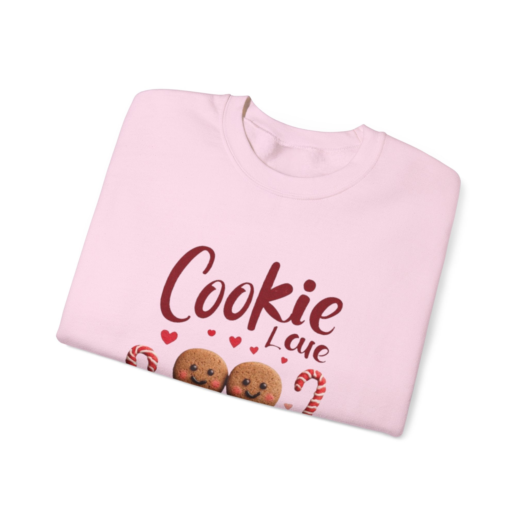 Crewneck Sweatshirt — "Cookie Love" Gingerbread Couple Holiday Sweater