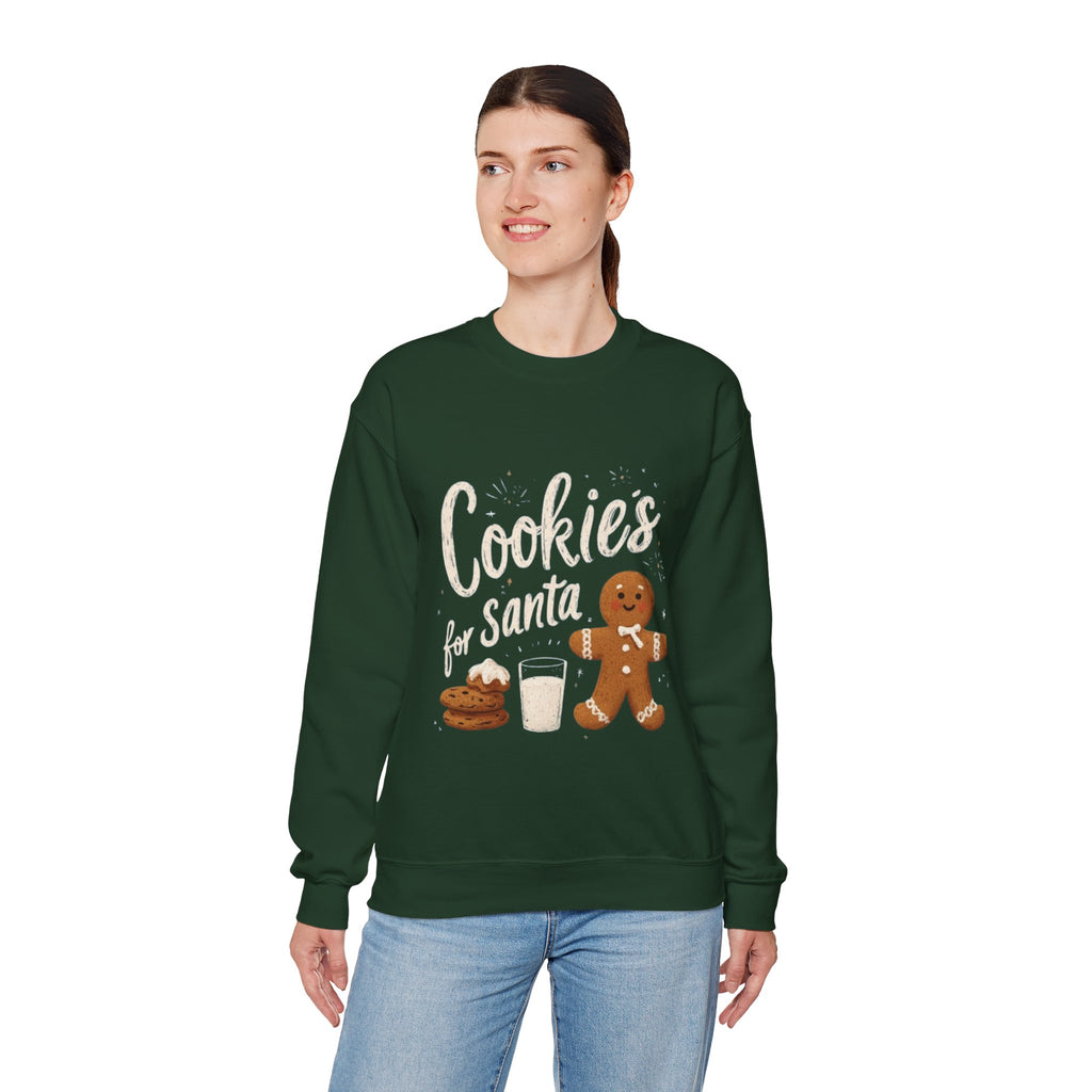 Cookies for Santa Sweatshirt — Christmas Gingerbread Holiday Crewneck